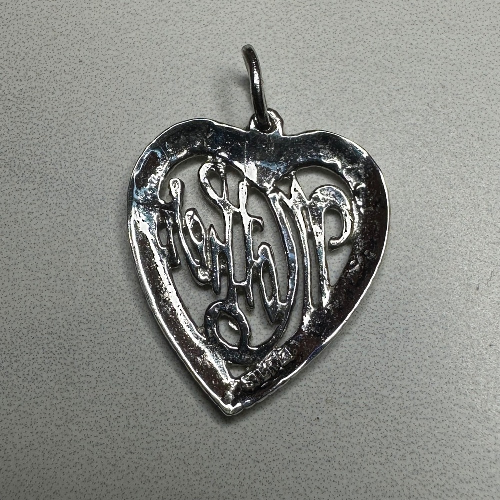 Sterling Silver Heart Mother Pendant Charm Necklace Jewelry Gift‎ - Picture 3 of 4